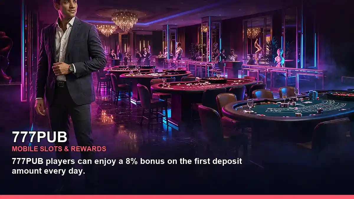 A wide casino-floor scene introducing Dragon and Tiger research for Philippine users. Check a verified brand-controlled source, if one is available, before relying on any game, access, or account details.