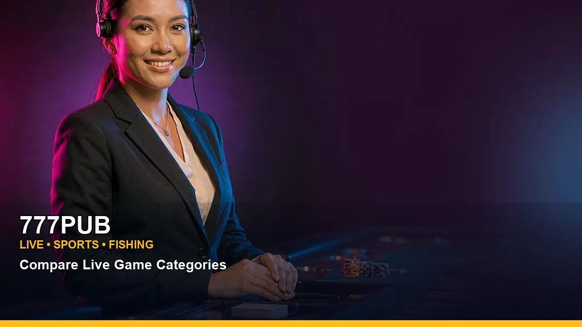 777PUB live casino game information for mobile users